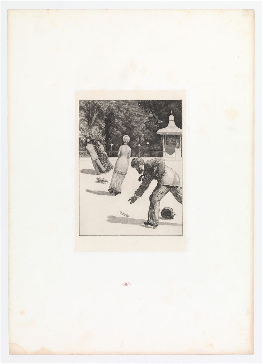 Action (plate two from Paraphrase on the Finding of a Glove), Max Klinger (German, Leipzig 1857–1920 Großjena), Etching, drypoint and aquatint on chine collé; first edition; state three of six 