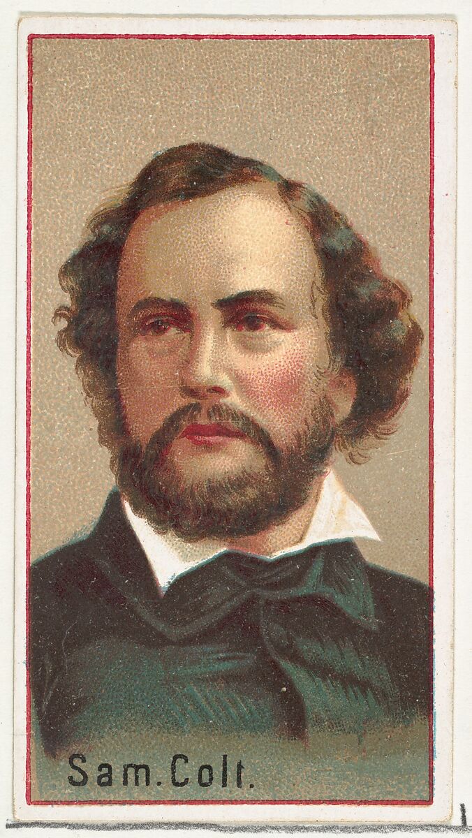 Samuel Colt, printer's sample for the World's Inventors souvenir album (A25) for Allen & Ginter Cigarettes, Issued by Allen &amp; Ginter (American, Richmond, Virginia), Commercial color lithograph 