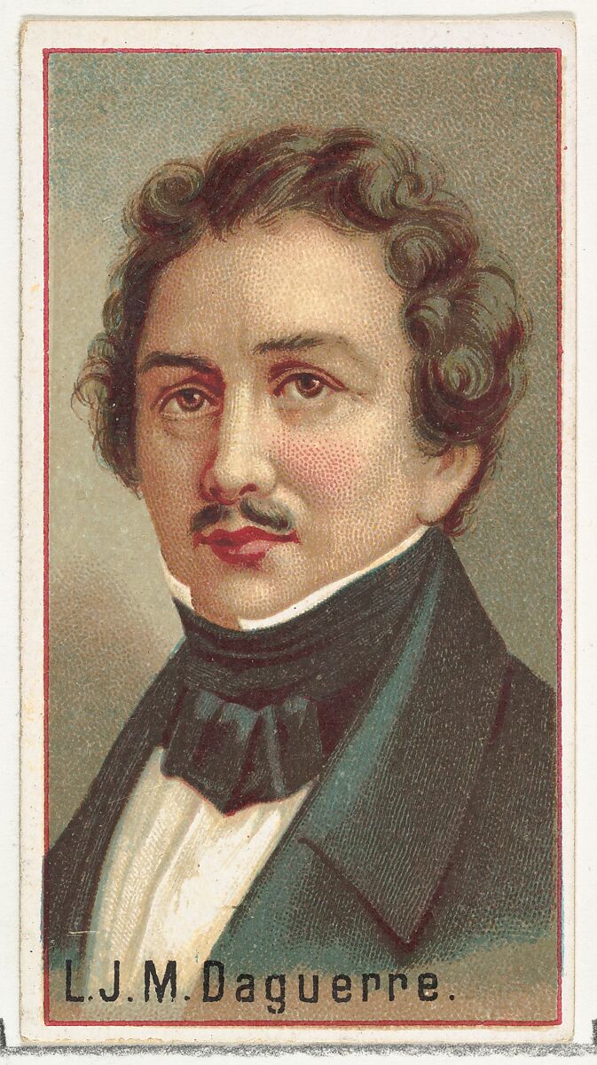 L. J. M. Daguerre, printer's sample for the World's Inventors souvenir album (A25) for Allen & Ginter Cigarettes, Issued by Allen &amp; Ginter (American, Richmond, Virginia), Commercial color lithograph 