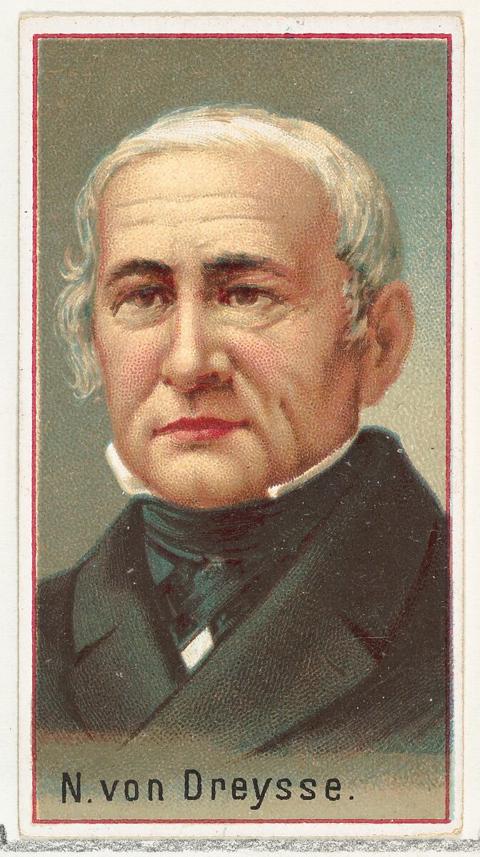 N. von Dreysse, printer's sample for the World's Inventors souvenir album (A25) for Allen & Ginter Cigarettes, Issued by Allen &amp; Ginter (American, Richmond, Virginia), Commercial color lithograph 