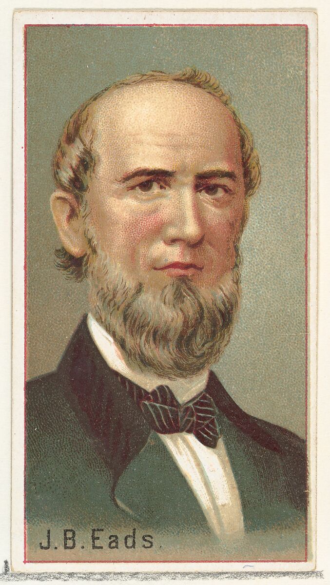 J. B. Eads, printer's sample for the World's Inventors souvenir album (A25) for Allen & Ginter Cigarettes, Issued by Allen &amp; Ginter (American, Richmond, Virginia), Commercial color lithograph 