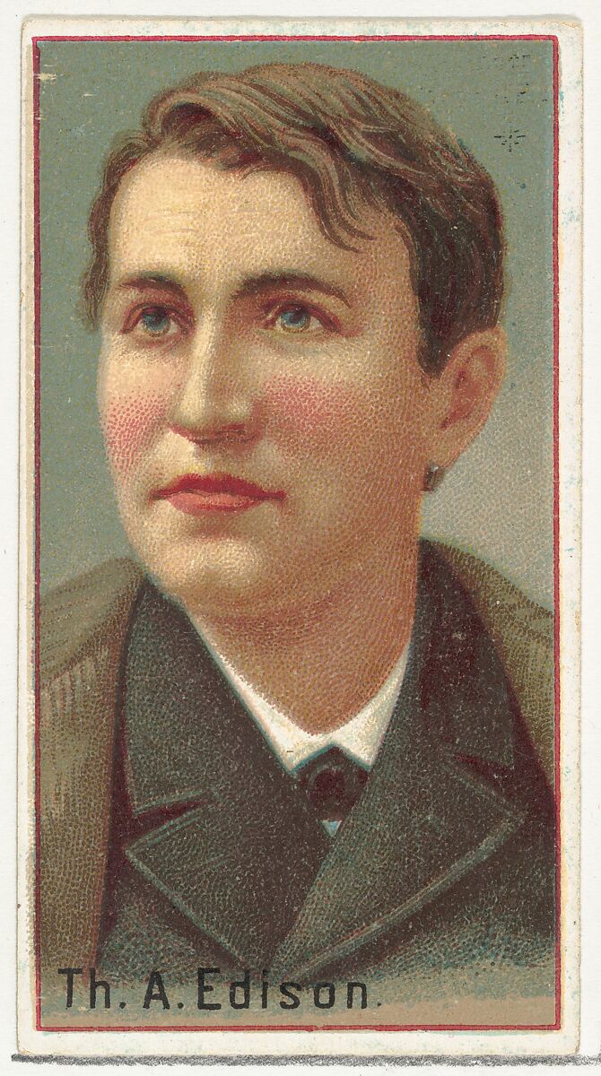 Thomas A. Edison, printer's sample for the World's Inventors souvenir album (A25) for Allen & Ginter Cigarettes, Issued by Allen &amp; Ginter (American, Richmond, Virginia), Commercial color lithograph 