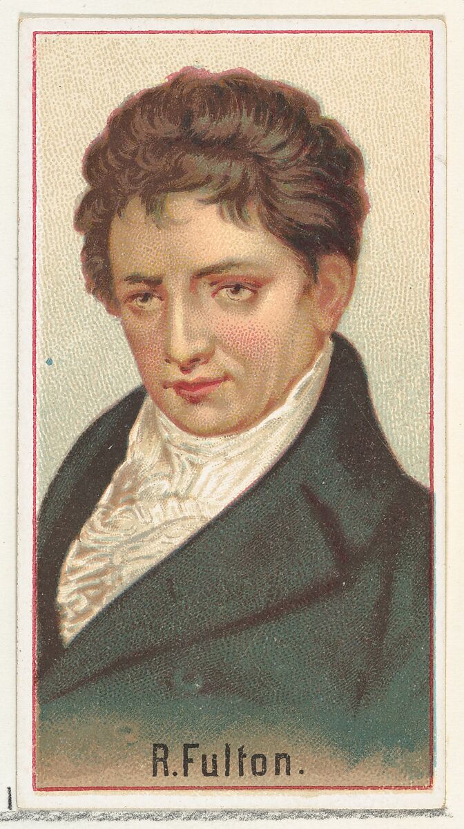 R. Fulton, printer's sample for the World's Inventors souvenir album (A25) for Allen & Ginter Cigarettes, Issued by Allen &amp; Ginter (American, Richmond, Virginia), Commercial color lithograph 