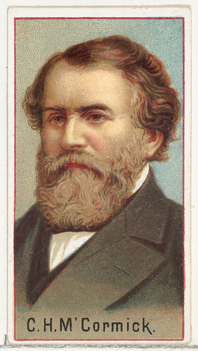 Cyrus Hall McCormick, printer's sample for the World's Inventors souvenir album (A25) for Allen & Ginter Cigarettes, Issued by Allen &amp; Ginter (American, Richmond, Virginia), Commercial color lithograph 