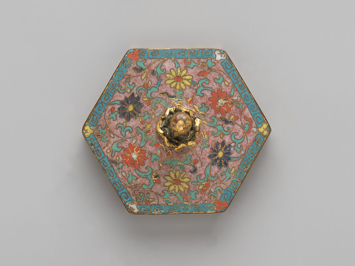 Tiered box, Cloisonné enamel, China