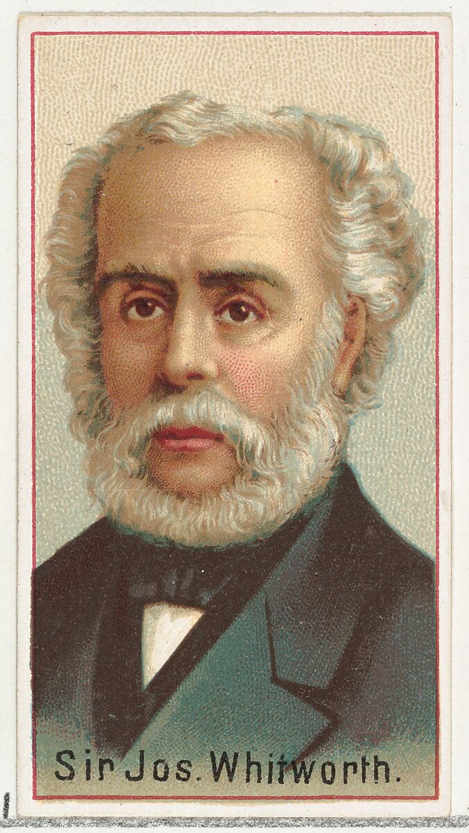 Sir Joseph Whitworth, printer's sample for the World's Inventors souvenir album (A25) for Allen & Ginter Cigarettes, Issued by Allen &amp; Ginter (American, Richmond, Virginia), Commercial color lithograph 