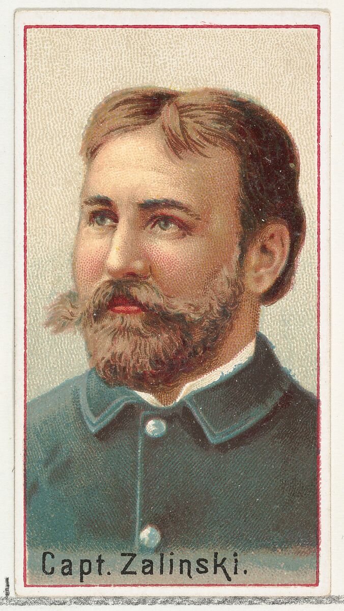 Captain Zalinski, printer's sample for the World's Inventors souvenir album (A25) for Allen & Ginter Cigarettes, Issued by Allen &amp; Ginter (American, Richmond, Virginia), Commercial color lithograph 