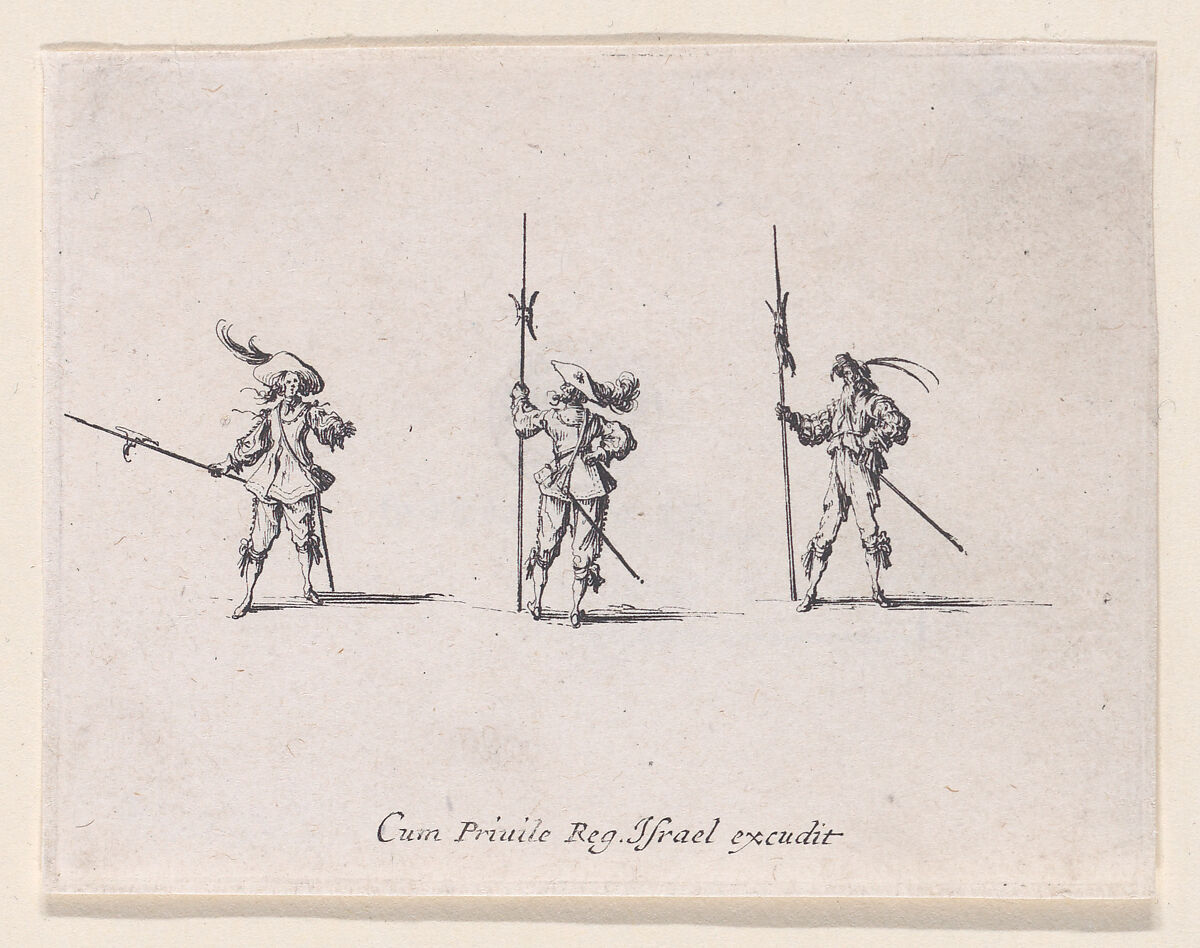 L'Exercice de la Hallebarde (Drill with Halberds), from "Les Exercices Militaires" (The Military Exercises), Jacques Callot (French, Nancy 1592–1635 Nancy), Etching; first state of two (Lieure) 