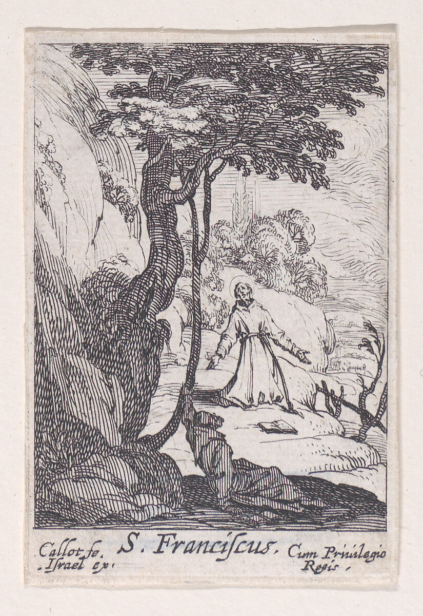 St. Francis, from "Les Pénitents et Pénitentes" (The Penitents), Jacques Callot (French, Nancy 1592–1635 Nancy), Etching; first state of two (Lieure) 