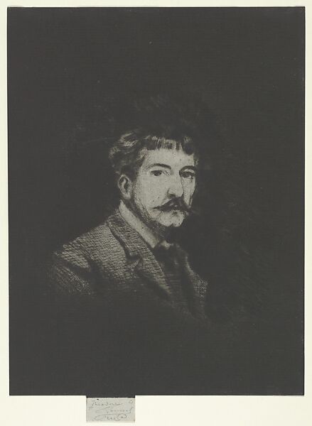 Portrait of Myself, Théodore Roussel (French, Lorient, Brittany 1847–1926 St. Leonards-on-Sea, Sussex), Drypoint and aquatint; second state of two 