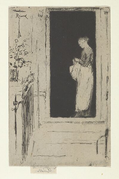 Penelope, A Doorway, Chelsea, Théodore Roussel (French, Lorient, Brittany 1847–1926 St. Leonards-on-Sea, Sussex), Etching 