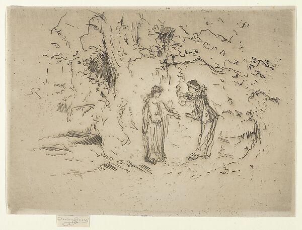 The Pastoral Play, Théodore Roussel (French, Lorient, Brittany 1847–1926 St. Leonards-on-Sea, Sussex), Etching 