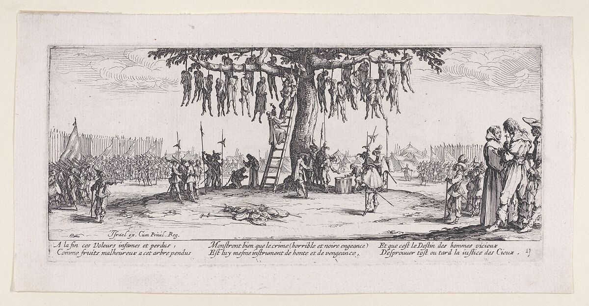 Jacques Callot | La Pendaison (The Hanging), from Les Misères et les ...