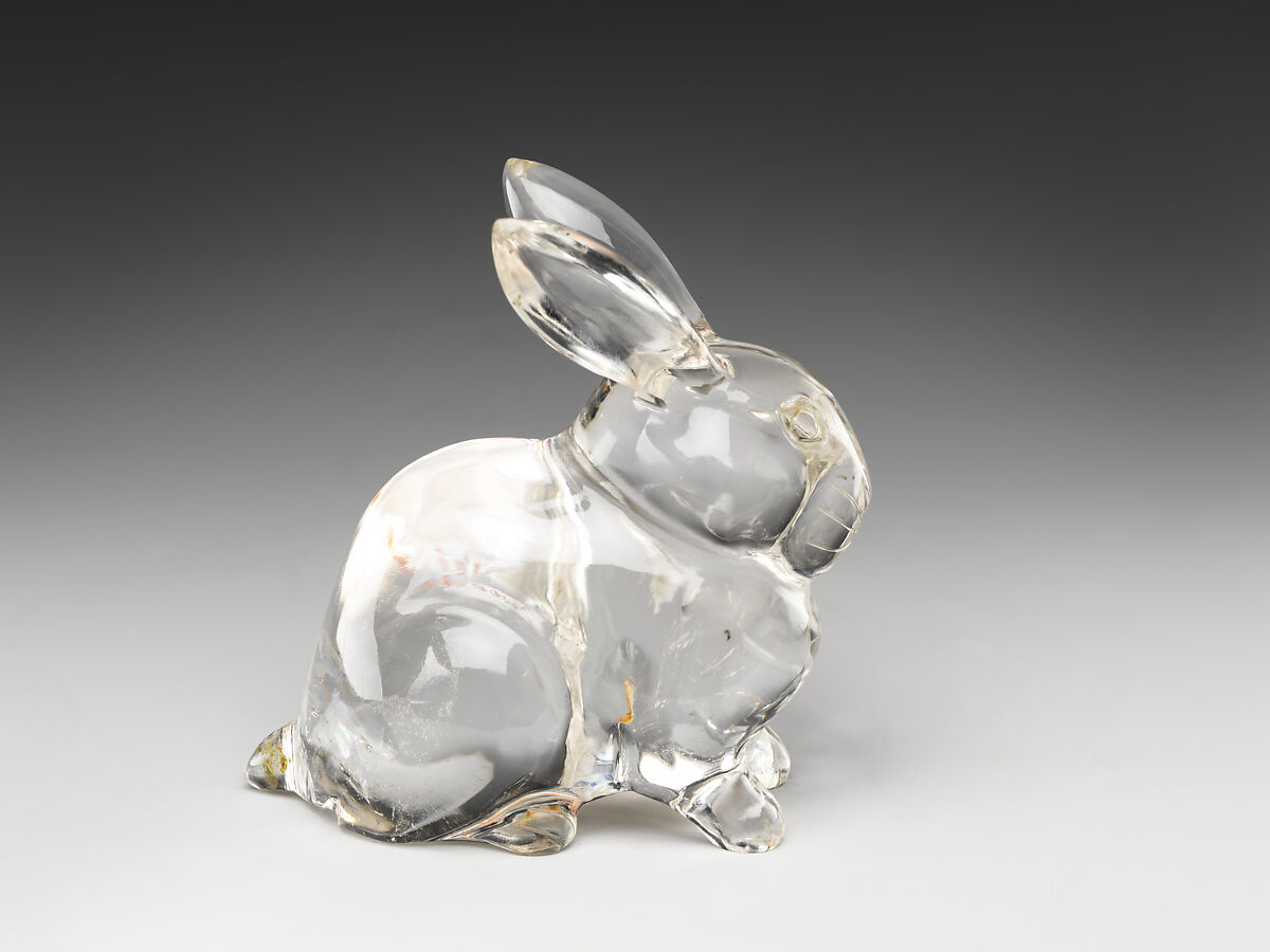 Seated rabbit, Crystal, China