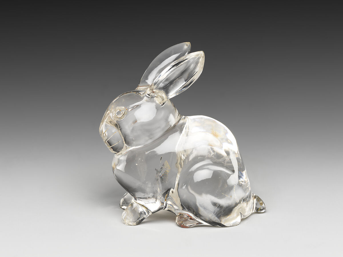 Seated rabbit, Crystal, China