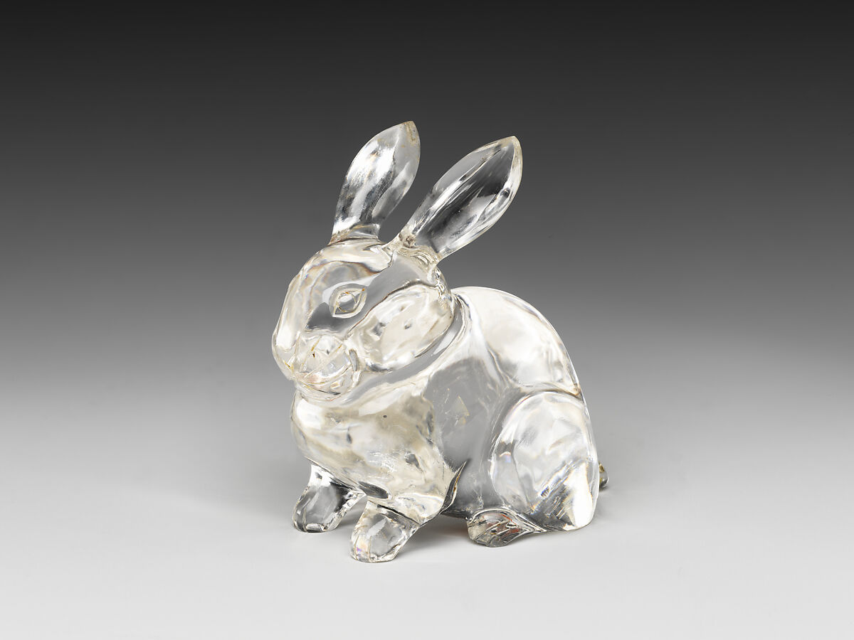 Seated rabbit, Crystal, China