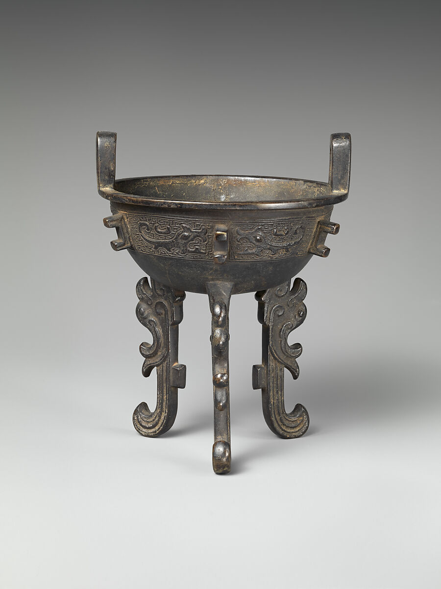Three-Legged Vessel of Archaistic Design, Bronze, China