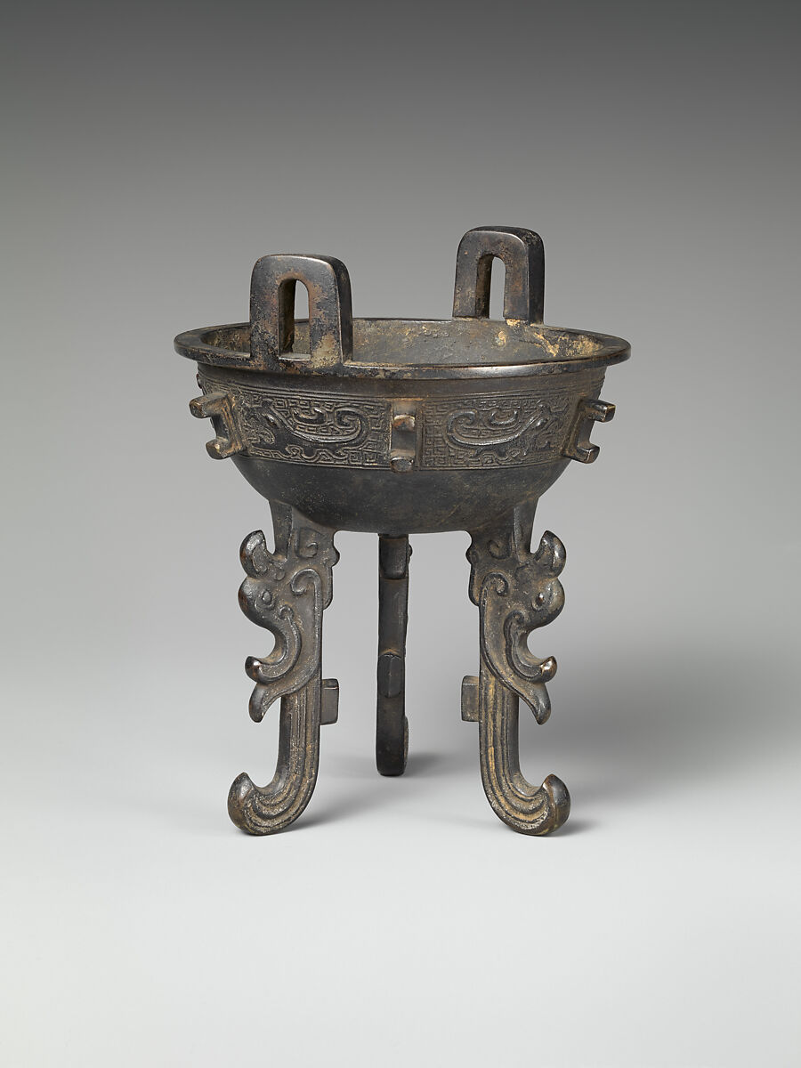 Three-Legged Vessel of Archaistic Design, Bronze, China