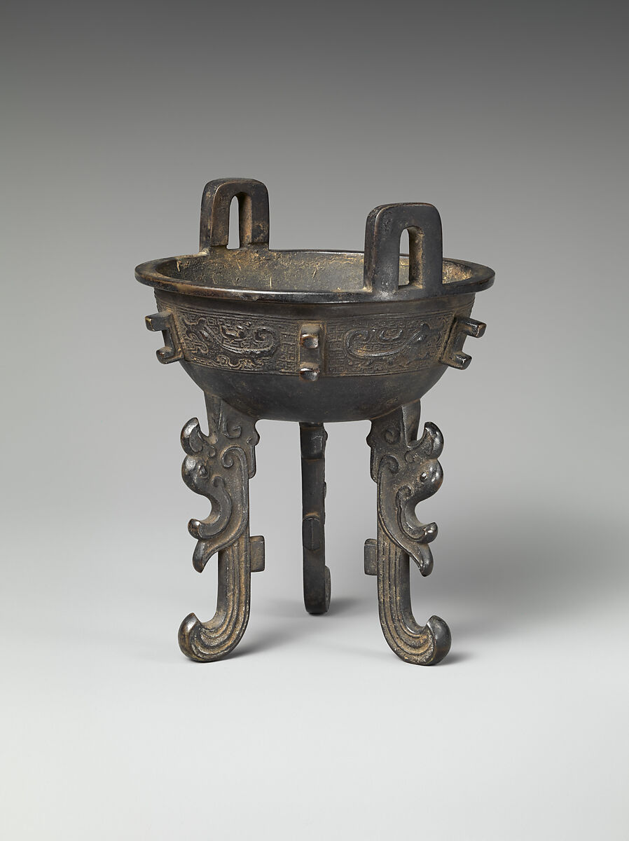 Three-Legged Vessel of Archaistic Design, Bronze, China