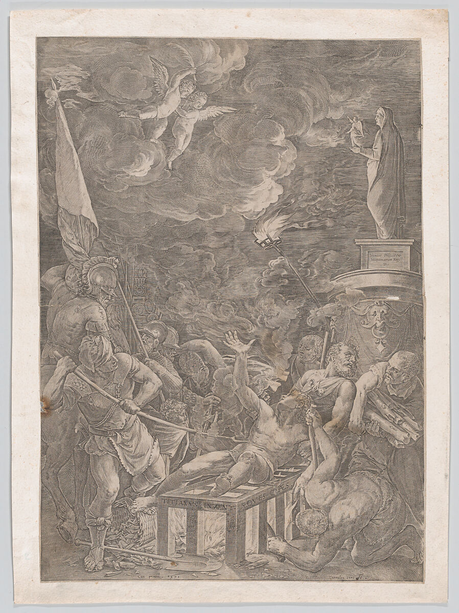 Cornelis Cort | The Martyrdom of St Lawrence | The Metropolitan Museum ...