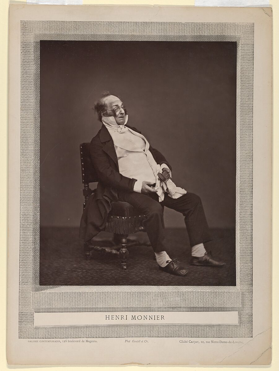 Henry Monnier, from Galerie contemporaine, littéraire, artistique, Etienne Carjat (French, Fareins 1828–1906 Paris), Woodburytype 