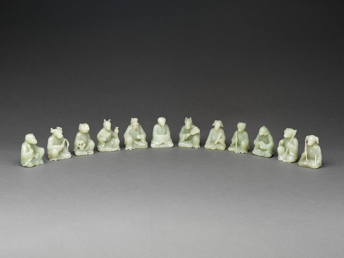 Twelve animals of the Chinese zodiac, Jade (nephrite), China