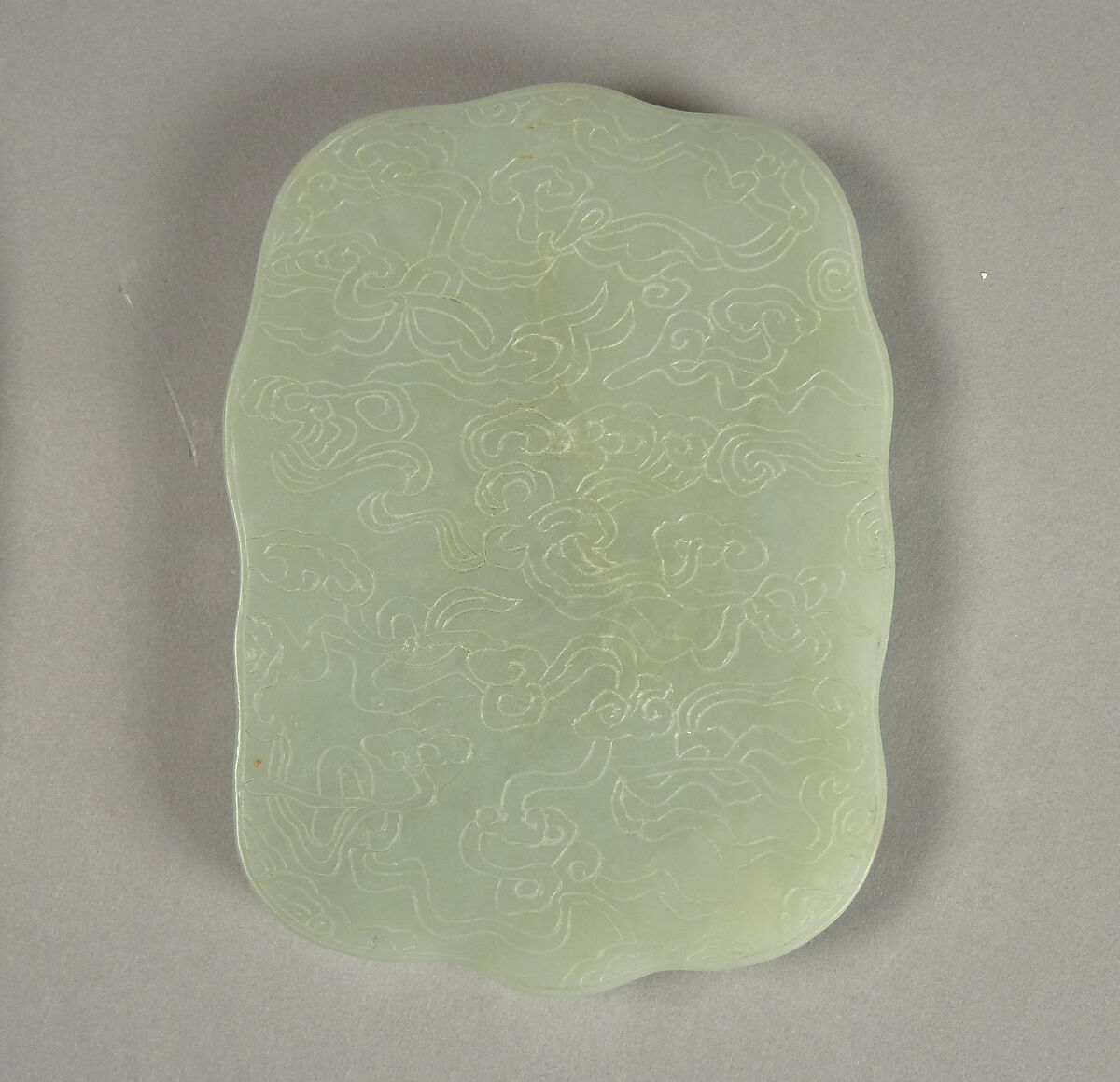 Ink palette, Jade (nephrite), silver (case), China