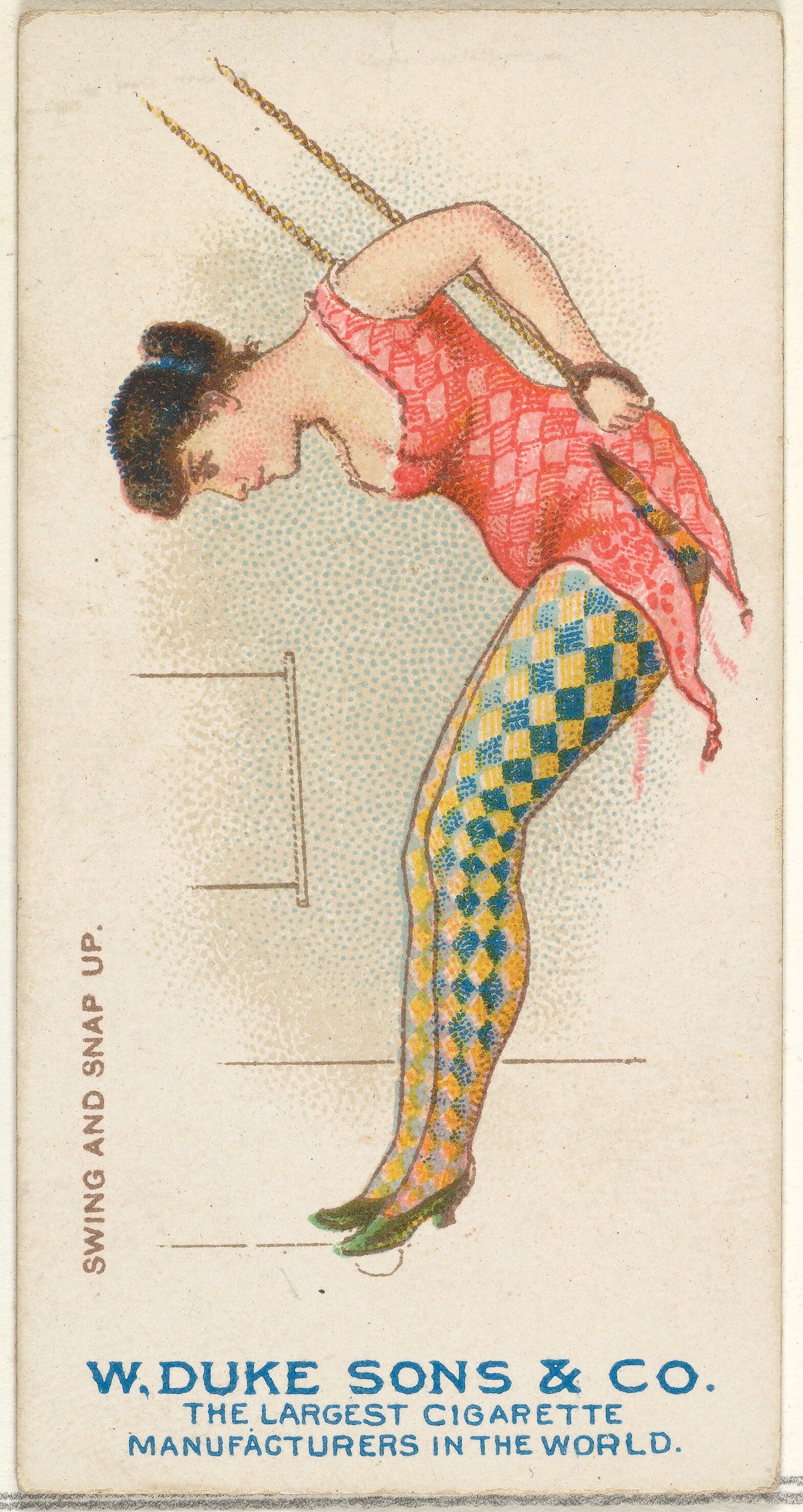 Issued by W. Duke, Sons \u0026 Co. | Swing and Snap Up, from the Gymnastic Exercises series (N77) for ...