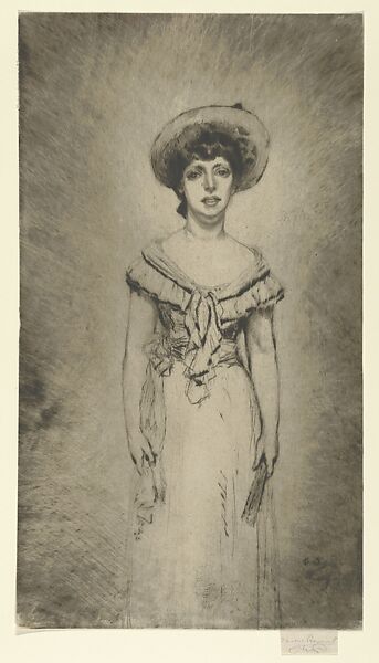 Portrait of Miss Hetty Pettigrew, Théodore Roussel (French, Lorient, Brittany 1847–1926 St. Leonards-on-Sea, Sussex), Drypoint; second state of two 