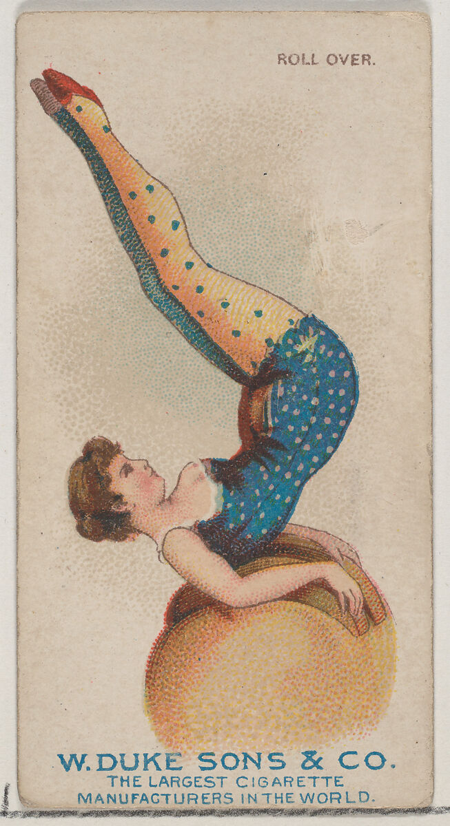 Roll Over, from the Gymnastic Exercises series (N77) for Duke brand cigarettes, Issued by W. Duke, Sons &amp; Co. (New York and Durham, N.C.), Commercial color lithograph 