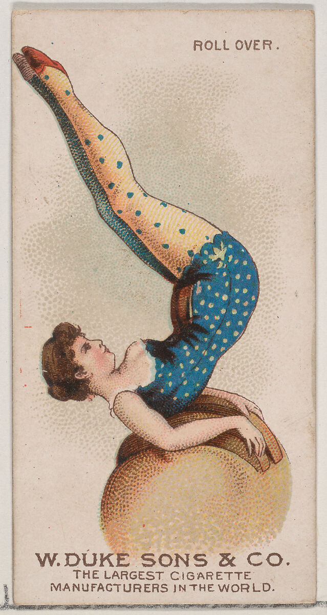 Roll Over, from the Gymnastic Exercises series (N77) for Duke brand cigarettes, Issued by W. Duke, Sons &amp; Co. (New York and Durham, N.C.), Commercial color lithograph 