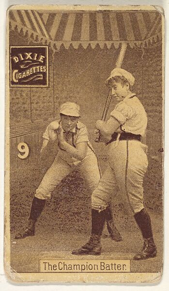 Card 9, The Champion Batter, from the series "Women Baseball Players" (N508), issued by Pacholder Tobacco to promote Dixie Cigarettes, Issued by Pacholder Tobacco, Photolithograph 