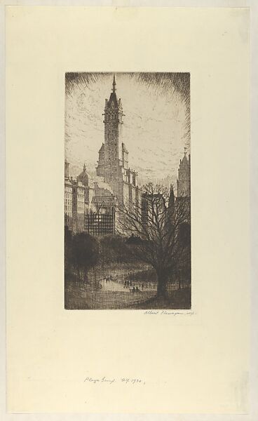 Plaza Group, NY, Albert E. Flanagan (American, Newark, New Jersey 1884–1969 New York), Etching 