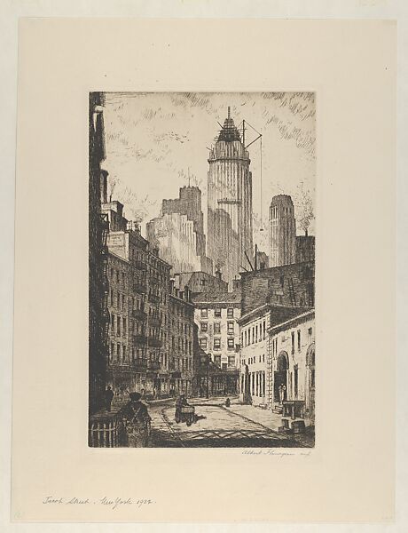 Jacob Street, N. Y., Albert E. Flanagan (American, Newark, New Jersey 1884–1969 New York), Etching 