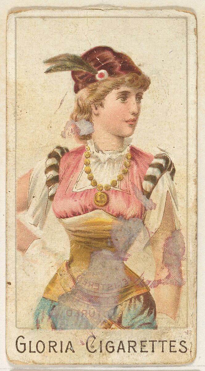 From the series "Sports Girls" (C190), issued by the American Cigarette Company, Ltd., Montreal, to promote Gloria Cigarettes, Issued by the American Cigarette Company, Ltd. (Montreal), Commercial color lithograph 