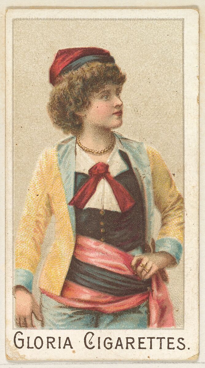 From the series "Sports Girls" (C190), issued by the American Cigarette Company, Ltd., Montreal, to promote Gloria Cigarettes, Issued by the American Cigarette Company, Ltd. (Montreal), Commercial color lithograph 