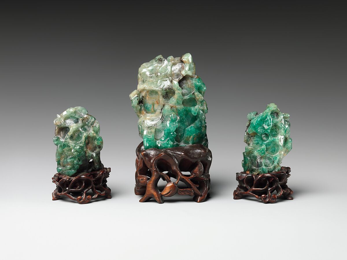 Miniature mountains representing the mythical realm Penglai, Emerald, China 