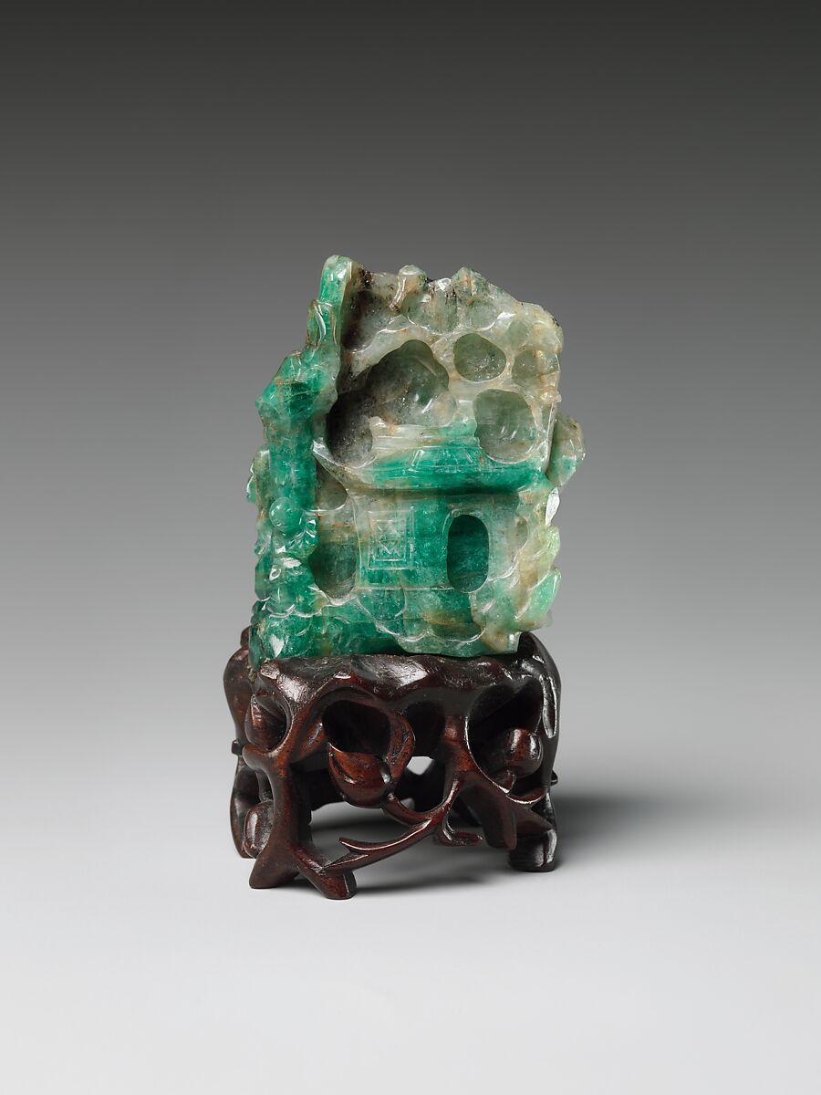 Miniature mountains representing the mythical realm Penglai, Emerald, China