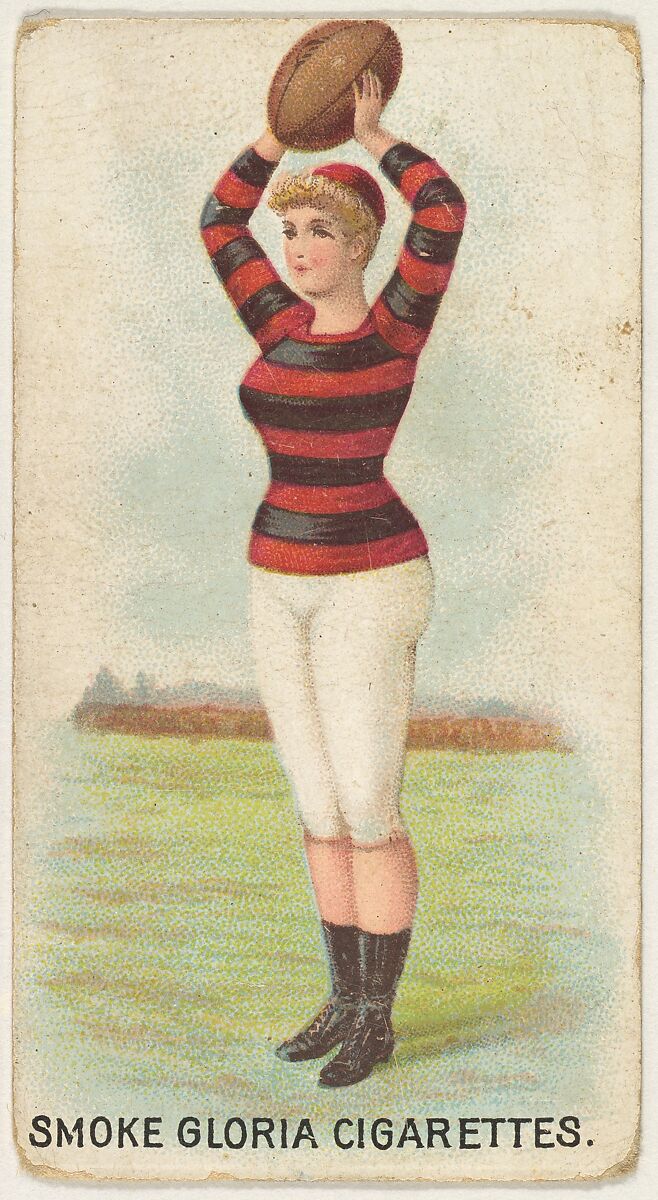 From the series "Sports Girls" (C190), issued by the American Cigarette Company, Ltd., Montreal, to promote Gloria Cigarettes, Issued by the American Cigarette Company, Ltd. (Montreal), Commercial color lithograph 