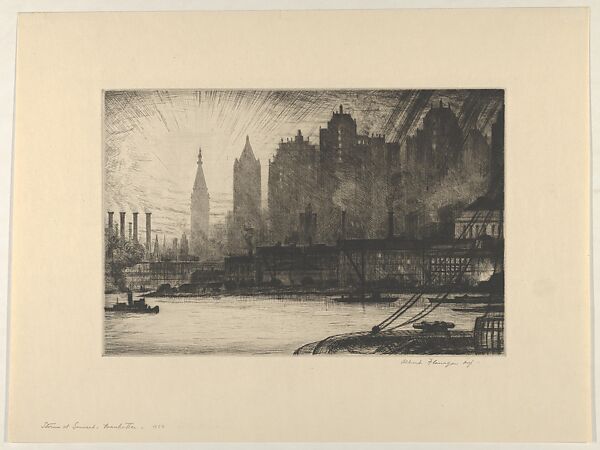 Storm at Sunset, Albert E. Flanagan (American, Newark, New Jersey 1884–1969 New York), Etching 