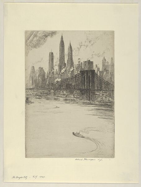 The Magic City, N. Y., Albert E. Flanagan (American, Newark, New Jersey 1884–1969 New York), Etching 
