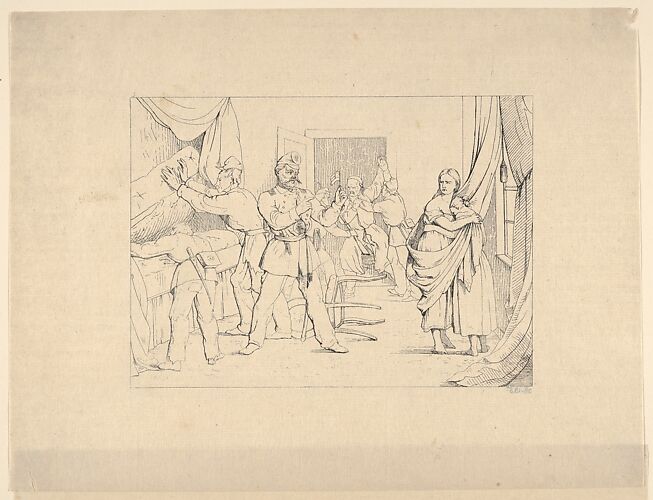 Searching for Arms (from Confederate War Etchings)