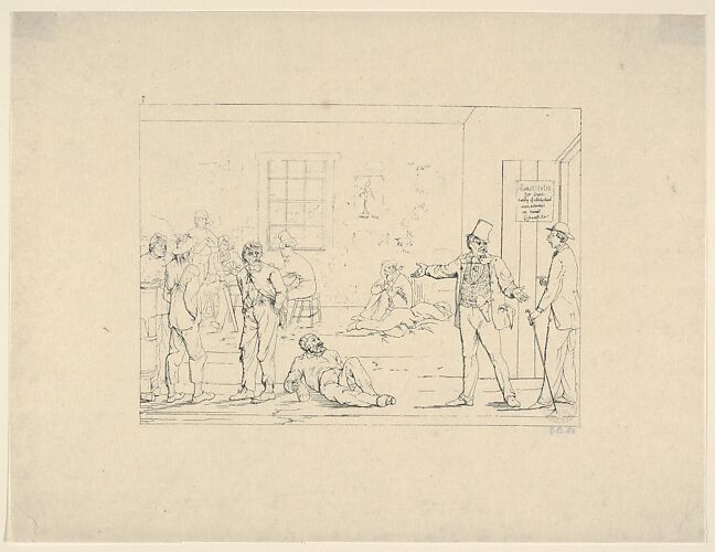 Buying a Substitute in the North during the War (from Confederate War Etchings)