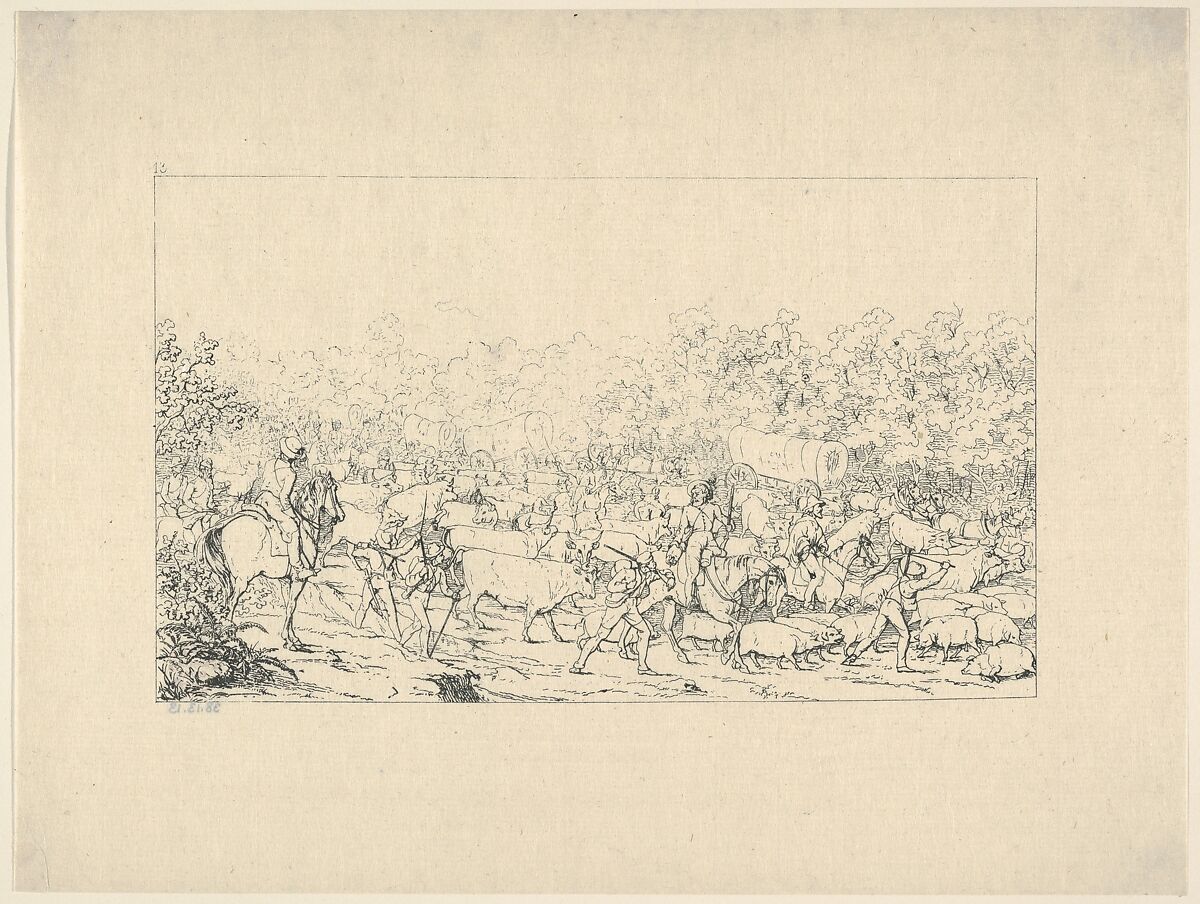 Return of a Raiding Party from Pennsylvania (from Confederate War Etchings), Adalbert John Volck (American (born Germany), Augsburg 1828–1912 Baltimore, Maryland), Etching 