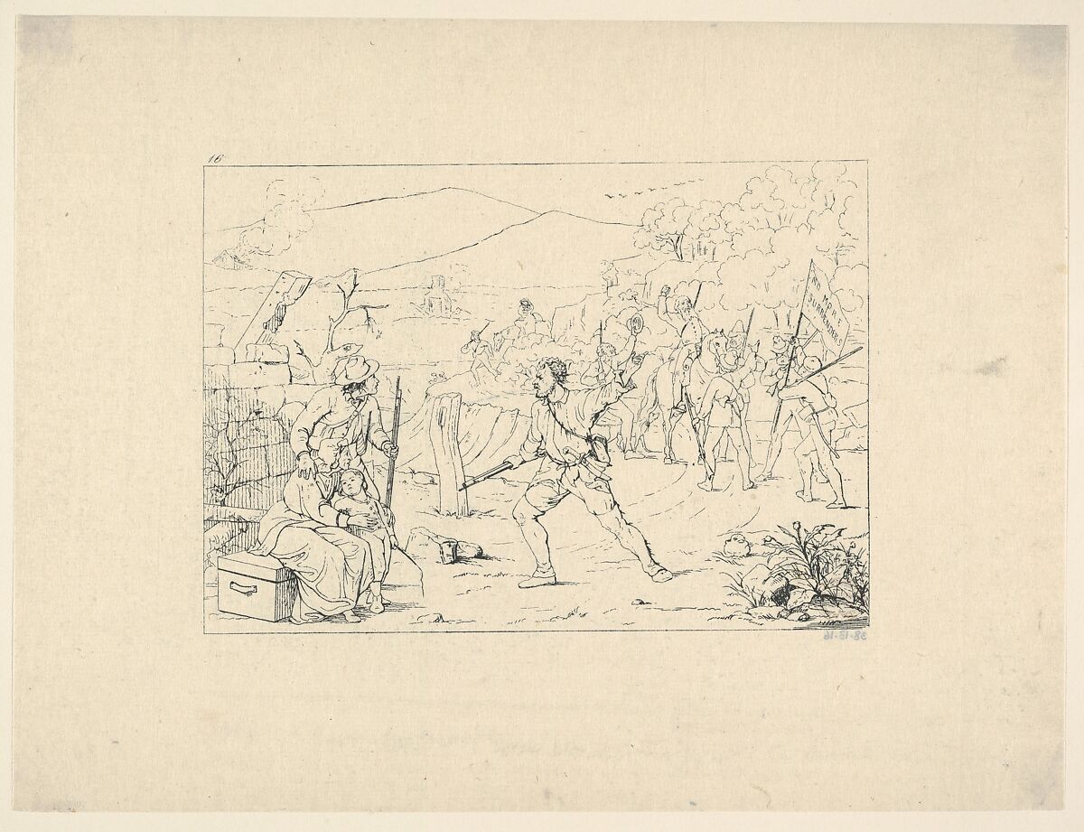 Formation of Guerrilla Bands (from Confederate War Etchings), Adalbert John Volck (American (born Germany), Augsburg 1828–1912 Baltimore, Maryland), Etching 
