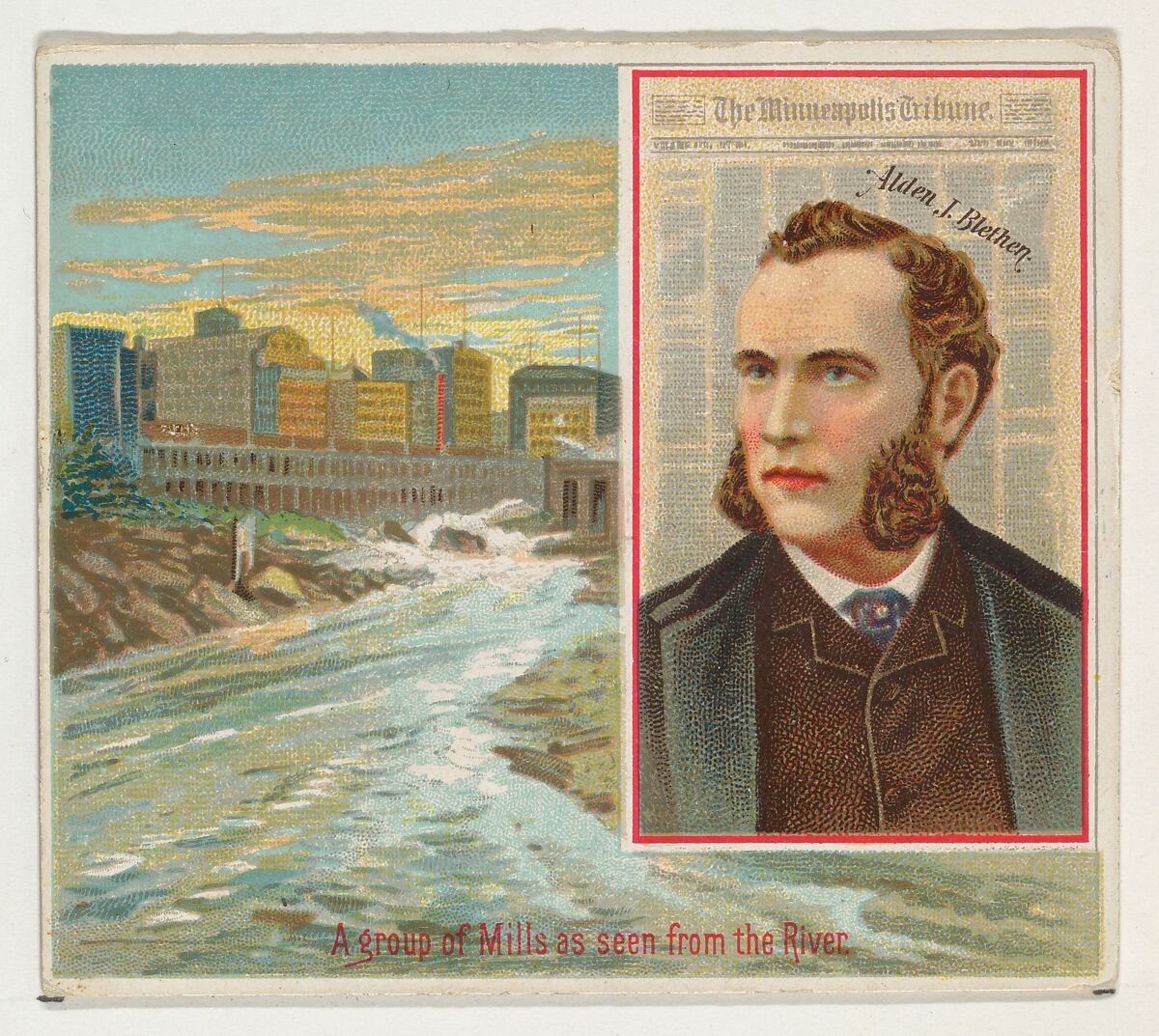 Alden J. Blethen, The Minneapolis Tribune, from the American Editors series (N35) for Allen & Ginter Cigarettes, Issued by Allen &amp; Ginter (American, Richmond, Virginia), Commercial color lithograph 