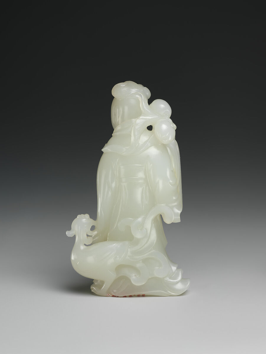 Fairy with a mythical bird, Jade (nephrite), China