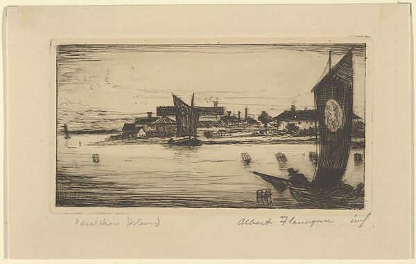 Venetian Island, Albert E. Flanagan (American, Newark, New Jersey 1884–1969 New York), Etching 