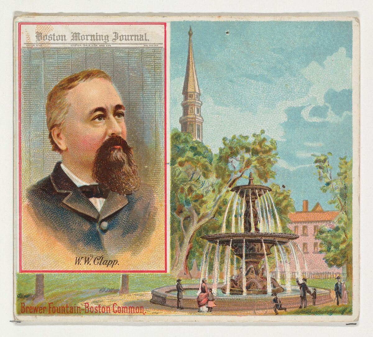 W.W. Clapp, Boston Morning Journal, Philadelphia Public Ledger, from the American Editors series (N35) for Allen & Ginter Cigarettes, Issued by Allen &amp; Ginter (American, Richmond, Virginia), Commercial color lithograph 