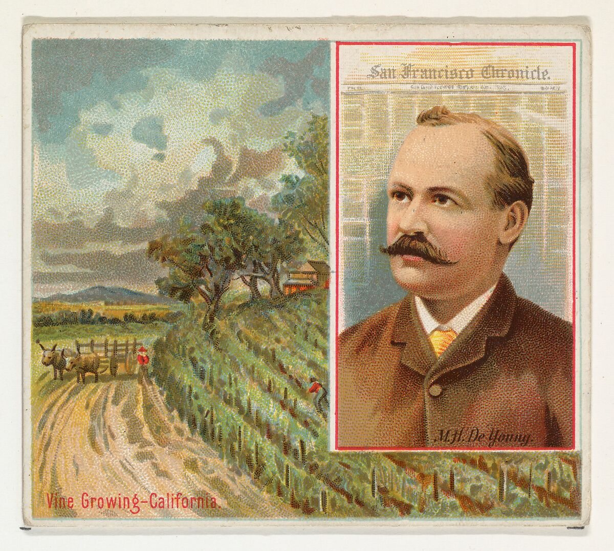 M.H. de Young, San Francisco Chronicle, from the American Editors series (N35) for Allen & Ginter Cigarettes, Issued by Allen &amp; Ginter (American, Richmond, Virginia), Commercial color lithograph 